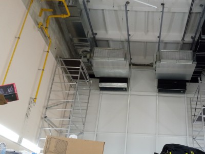 Вентиляция и кондиционирование помещения цеха, работы на высоте (8м)